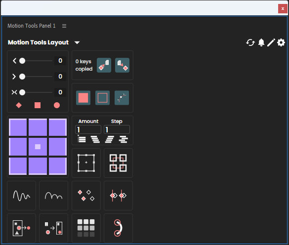 Motion Tools Panel