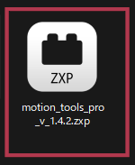 Motion Tools ProのZXPファイル